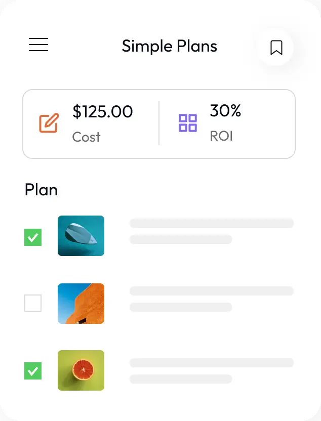 Simple project planning graphic